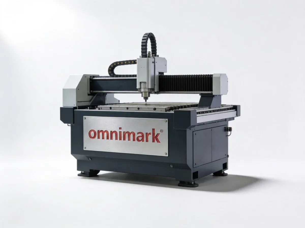 Een Omnimark CNC-machine in een studio-opstelling.